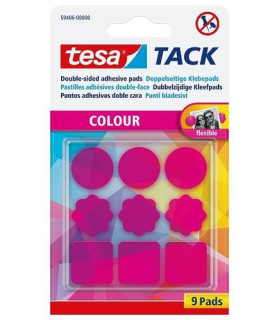 ALMOHADILLA ADHESIVA TESA TACK ROSA 9 UD