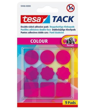 ALMOHADILLA ADHESIVA TESA TACK ROSA 9 UD