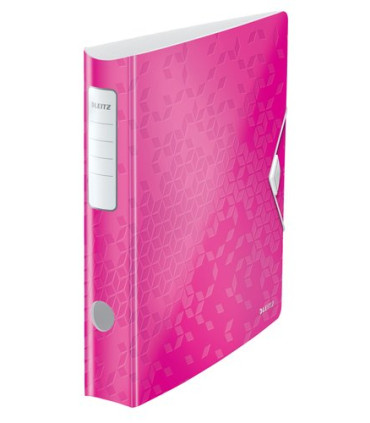 ARCHIVADOR LEITZ WOW A4 180º 50mm FUCSIA