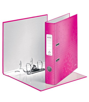 ARCHIVADOR LEITZ WOW A4 180º 50mm FUCSIA