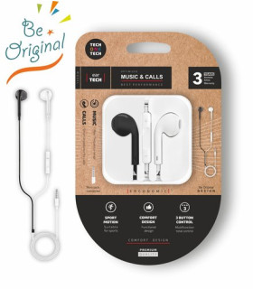 AURICULARES TECHONE BOTON MINI JACK BLAN