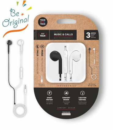 AURICULARES TECHONE BOTON MINI JACK BLAN