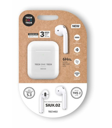 AURICULARES TECHONE SIUX.02 BLUET. BLANC