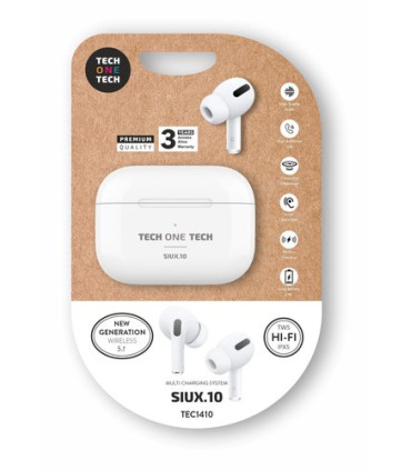 AURICULARES TECHONE SIUX.10 BLUET. BLANC