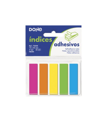 BANDERITAS ADHESIVAS DOHE 5 COLORES