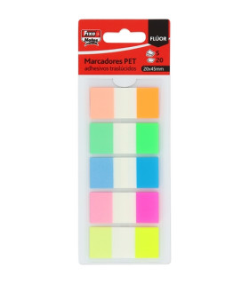 BANDERITAS ADHES. FIXO 20x45 FLUOR P/5