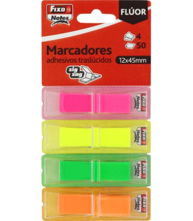 BANDERITAS ADHES. FIXO 12x45 FLUOR B/4