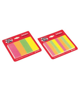 BANDERITAS ADHESIVAS FIXO 12x76 NEON B/8