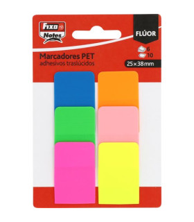BANDERITAS ADHESIVAS FIXO FLUOR B/6