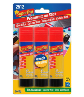BARRA PEGAMENTO SUPERTITE 40g BLISTER 3