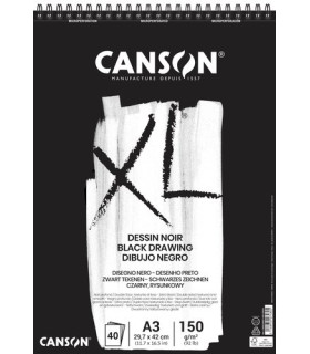 BLOC DIBUJO CANSON XL BLACK C/ESP. A3 15