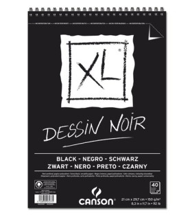 BLOC DIBUJO CANSON XL BLACK C/ESP. A4 15