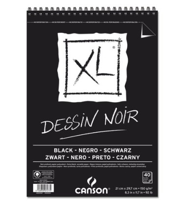 BLOC DIBUJO CANSON XL BLACK C/ESP. A4 15