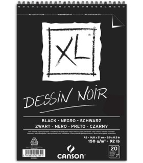 BLOC DIBUJO CANSON XL BLACK C/ESP. A5 15