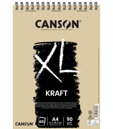 BLOC DIBUJO CANSON XL KRAFT C/ESP. A4 90
