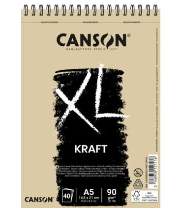 BLOC DIBUJO CANSON XL KRAFT C/ESP. A4 90