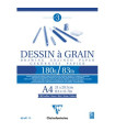 BLOC DIBUJO CLAIR. DESSIN A GRAIN A4 180
