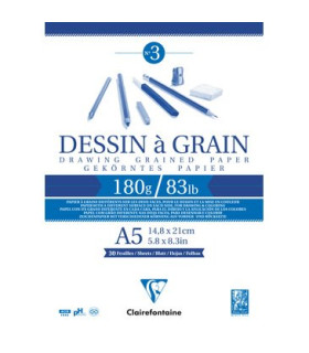 BLOC DIBUJO CLAIR. DESSIN A GRAIN A5 180