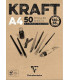 BLOC DIBUJO CLAIR. KRAFT ENCOL. A4 120g