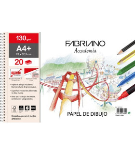 BLOC DIBUJO FABRIANO C/ESP. 2TAL A4+ 130