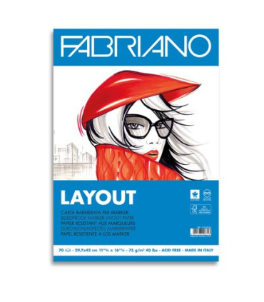 BLOC DIBUJO FABRIANO LAYOUT A3 75g