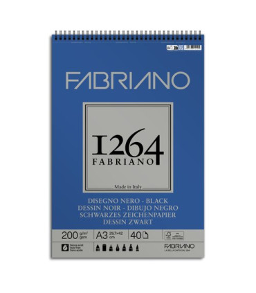 BLOC DIBUJO FABRIANO 1264 BLACK D. C/ESP