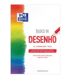 BLOC DIBUJO OXFORD ENC. A3 120g 24h
