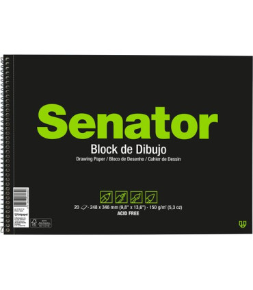 BLOC DIBUJO SENATOR PP A3 150g
