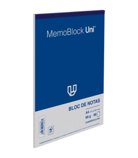 BLOC DE NOTAS UNI MEMOBLOC A4 80h CD.4