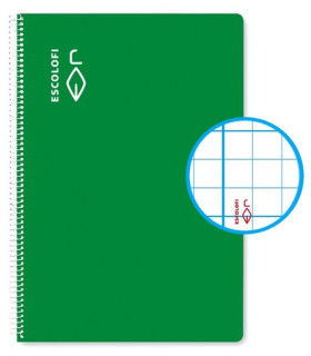 BLOC ESCOLOFI Fº 100h PAUTA 3 70g VERDE