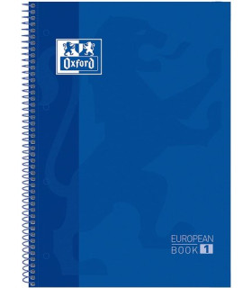 BLOC OXF. EU.BOOK 1 A4 80h HZ. AZUL OSC