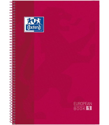 BLOC OXF. EU.BOOK 1 A4 80h HZ. ROJO