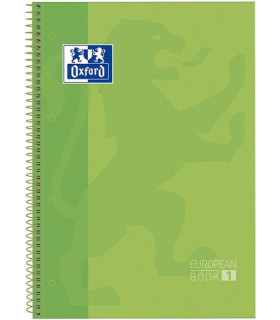 BLOC OXF. EU.BOOK 1 A4 80h HZ. VERDE M