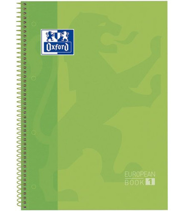 BLOC OXF. EU.BOOK 1 A4 80h HZ. VERDE M