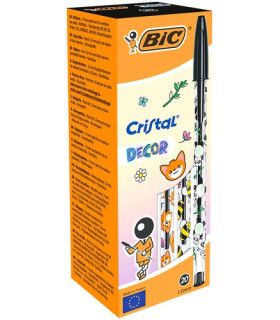 BOLIG.BIC CRISTAL KAWAII NEGRO CAJA 20
