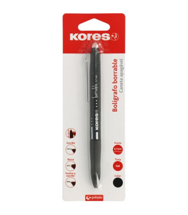 BOLIG.BORRABLE KORES GEL NEGRO BL.