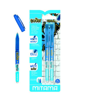 BOLIGRAFO BORRABLE MITAMA GOODY AZUL B/2