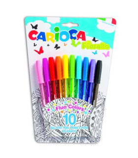 BOLIGRAFO CARIOCA FIORELLA FLUO est.10