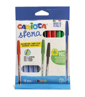 BOLIGRAFO CARIOCA SFERA BOLSA 10 SURT.