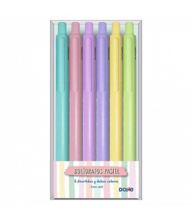 BOLIGRAFO DOHE PASTEL SURT. ESTUCHE de 6