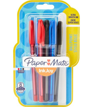 BOLIGRAFO P.MATE INKJOY 100 CAP B/8 SURT
