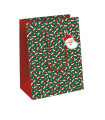 BOLSA PAPEL KRAFT  25x22 PAPA NOEL P/6