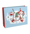 BOLSA PAPEL KRAFT  37x27 PAPA NOEL P/6