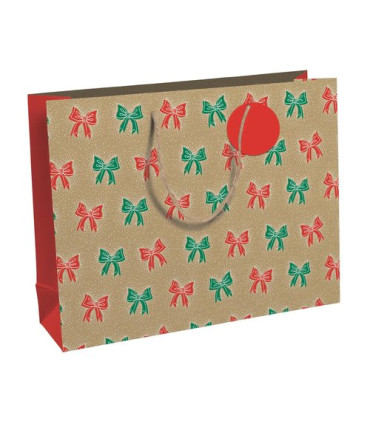 BOLSA PAPEL KRAFT  37,3x27,5 LAZOS  P/6