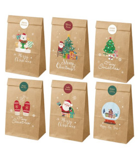 BOLSA PAPEL DOHE  22x12 NAVIDAD P/12