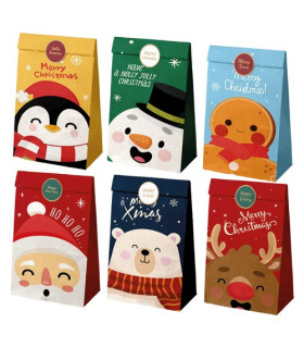 BOLSA PAPEL DOHE  22x12 NAVIDAD P/12
