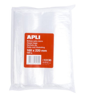 BOLSAS APLI AUTO-CIERRE 160x220 P/100