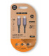 CABLE TECHONE USB-C-USB-C GRIS 2 m.