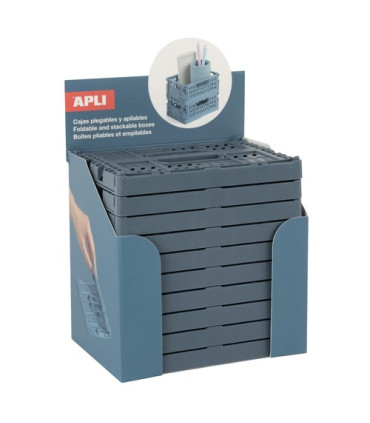 CAJA ALMACENAMIENTO APLI PLEG. AZUL E.10