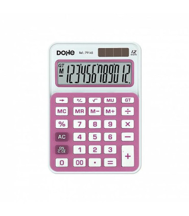 CALCULADORA BOLS.DOHE 12 DIG. ROSA